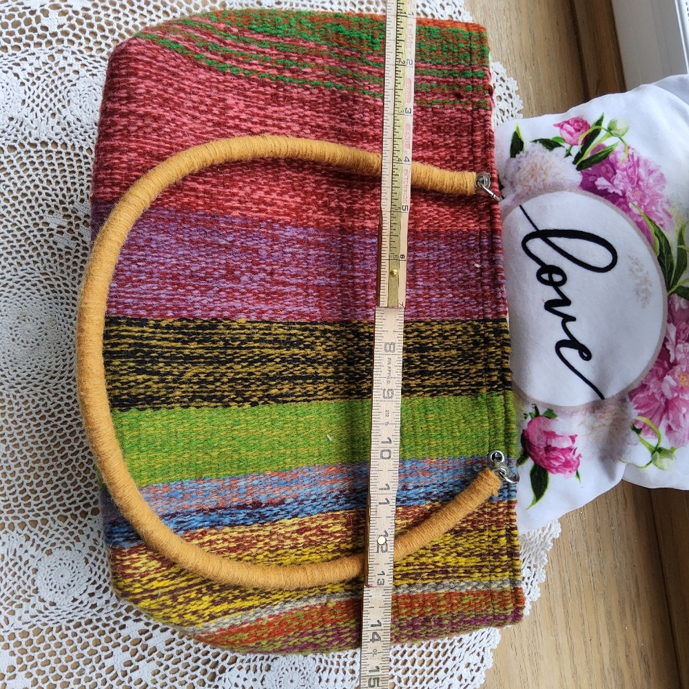 Handmade Colorful Wool Purse,Handbag - Picture 7 of 8